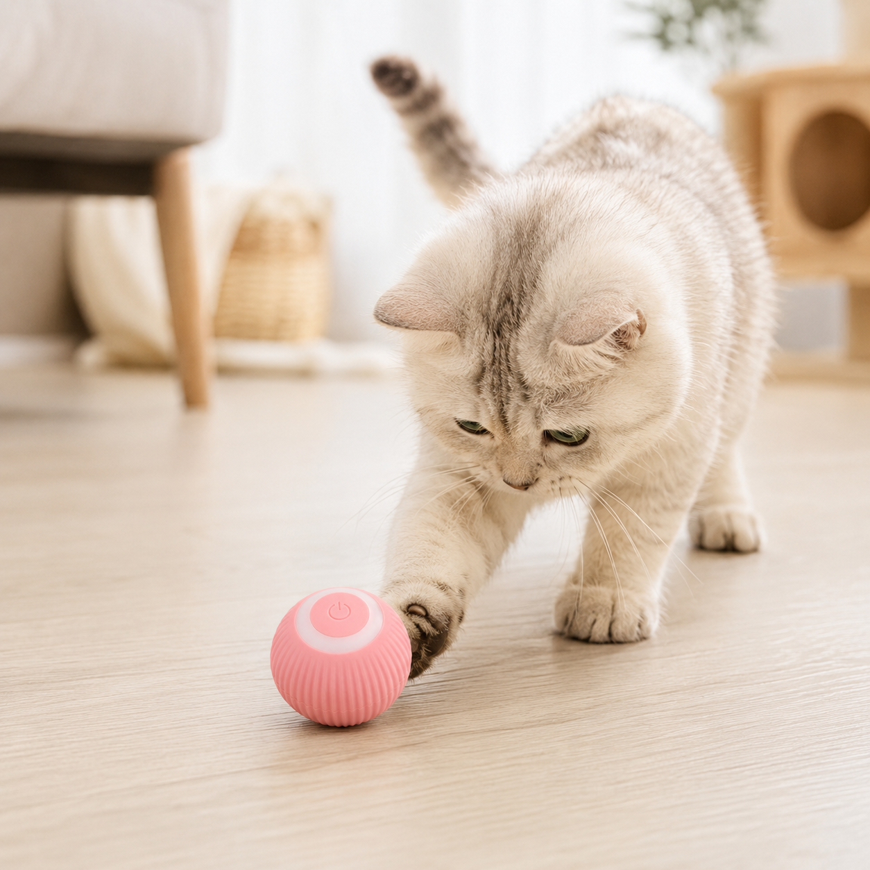 Balle Interactive Intelligente pour Chat – Jouet Automatique Anti-Ennui