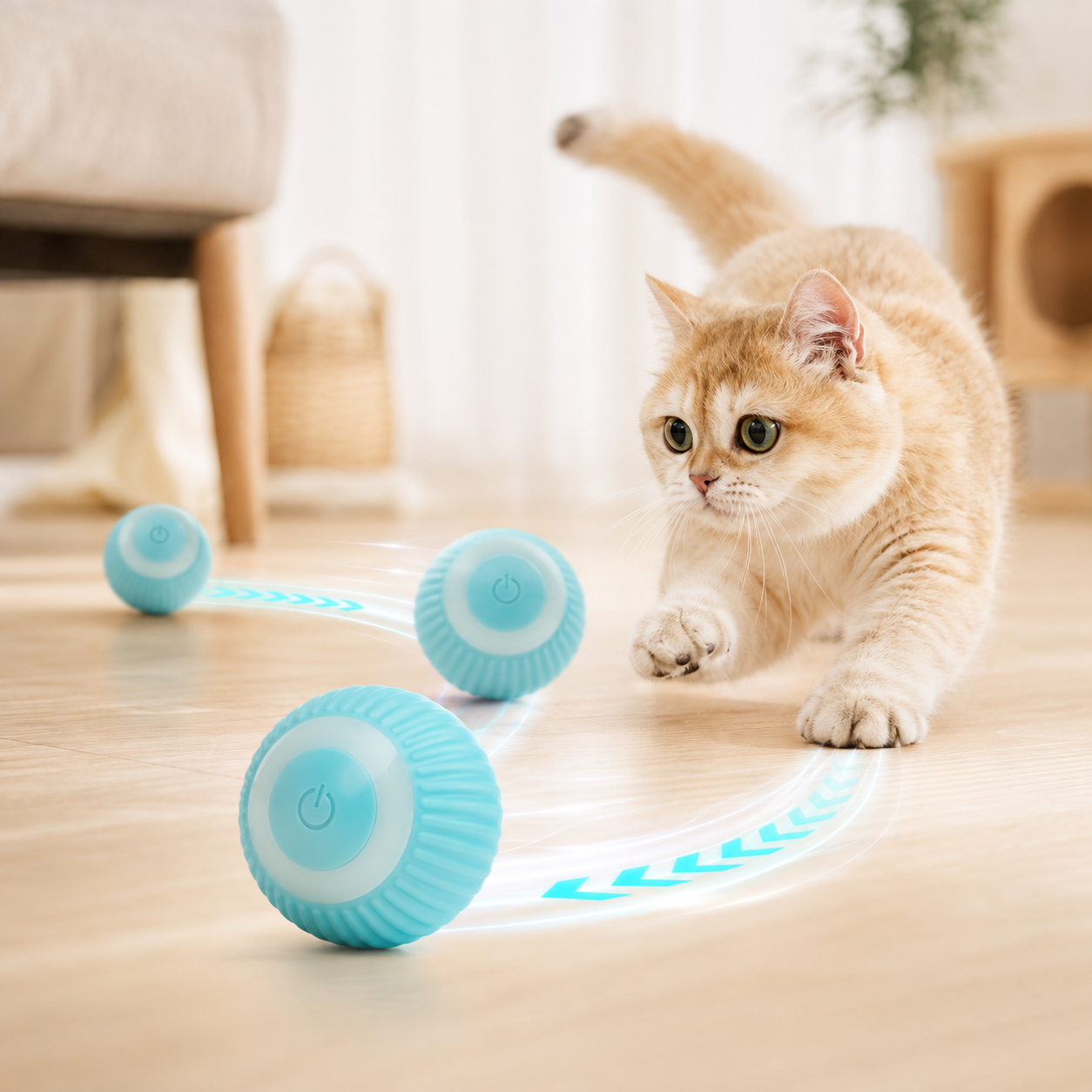 Balle Interactive Intelligente pour Chat – Jouet Automatique Anti-Ennui