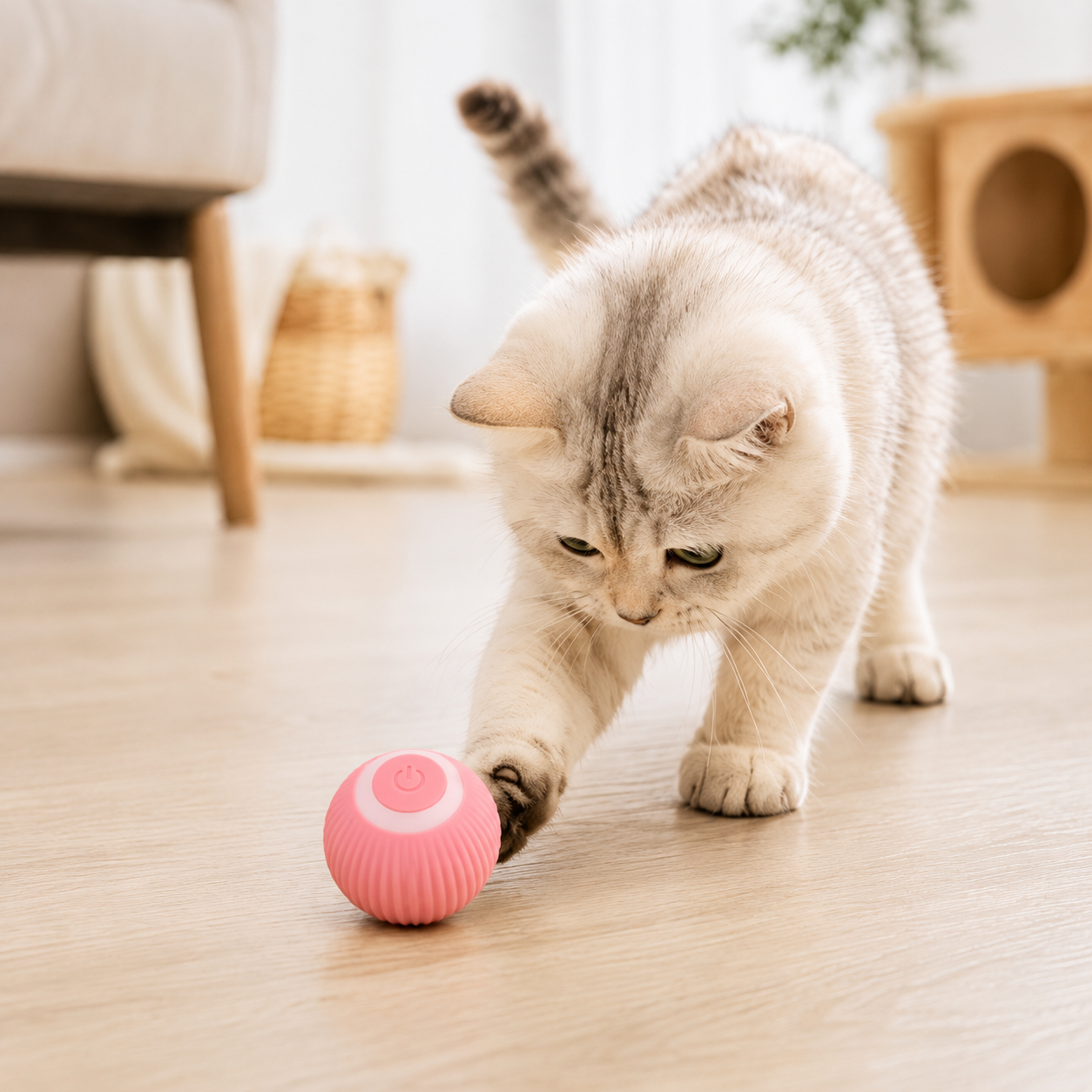 Balle Interactive Intelligente pour Chat – Jouet Automatique Anti-Ennui