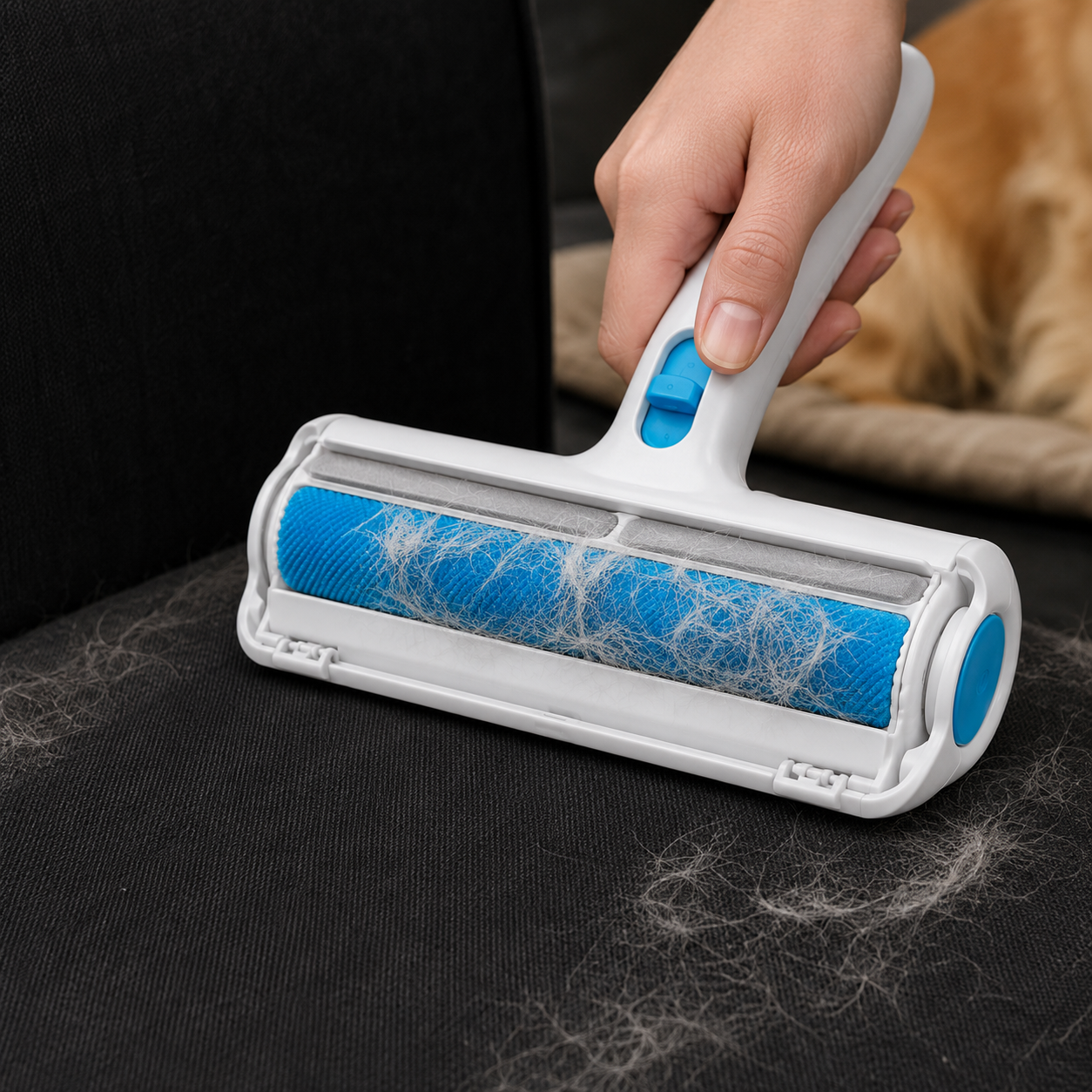 Pack Maison Propre – Brosse Auto-Nettoyante & Rouleau Anti-Poils