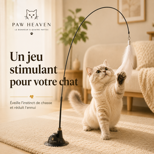 Jouet Plume Interactif pour Chat – Stimule l’Instinct de Chasse