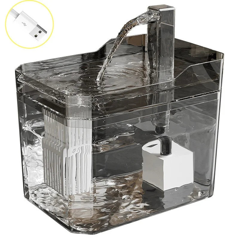 Fontaine à eau automatique pour chat – Filtration continue et ultra silencieuse