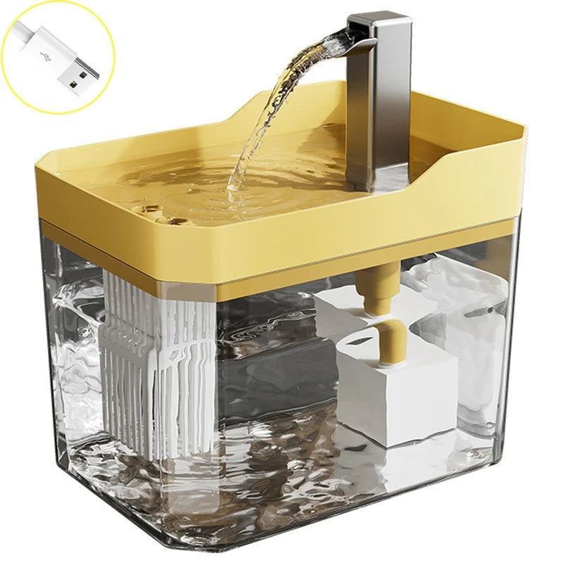 Fontaine à eau automatique pour chat – Filtration continue et ultra silencieuse