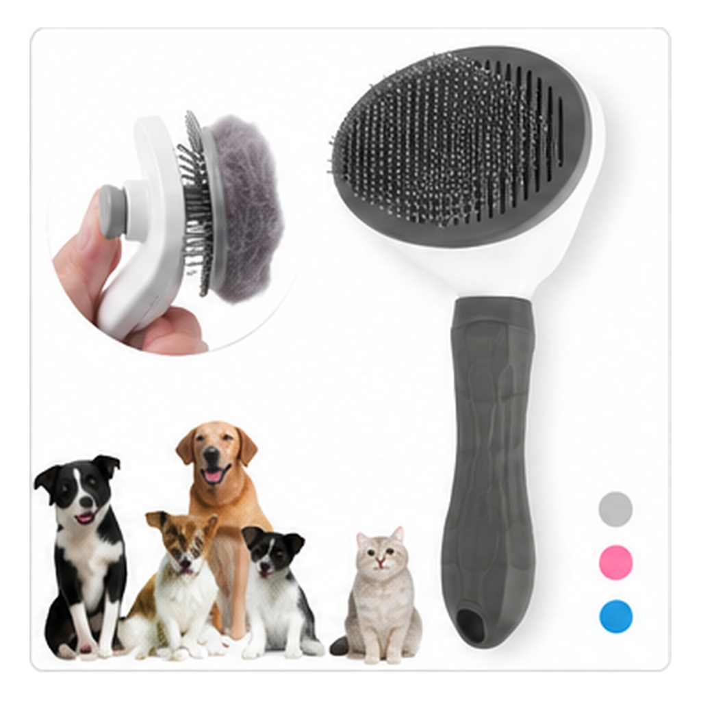 Brosse auto-nettoyante pour chien et chat
